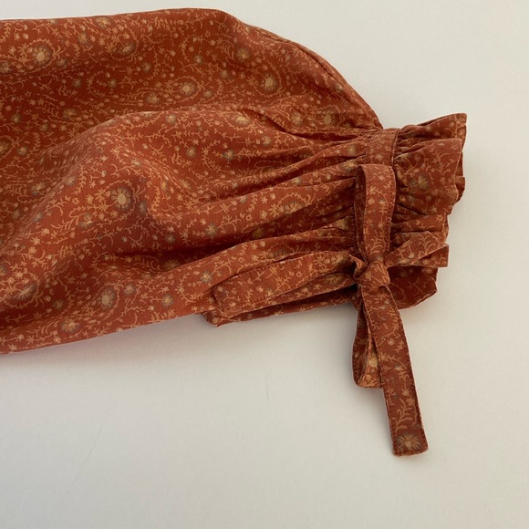 Doen Rust Paisley Ruffle Blouse - Picture 7 of 8